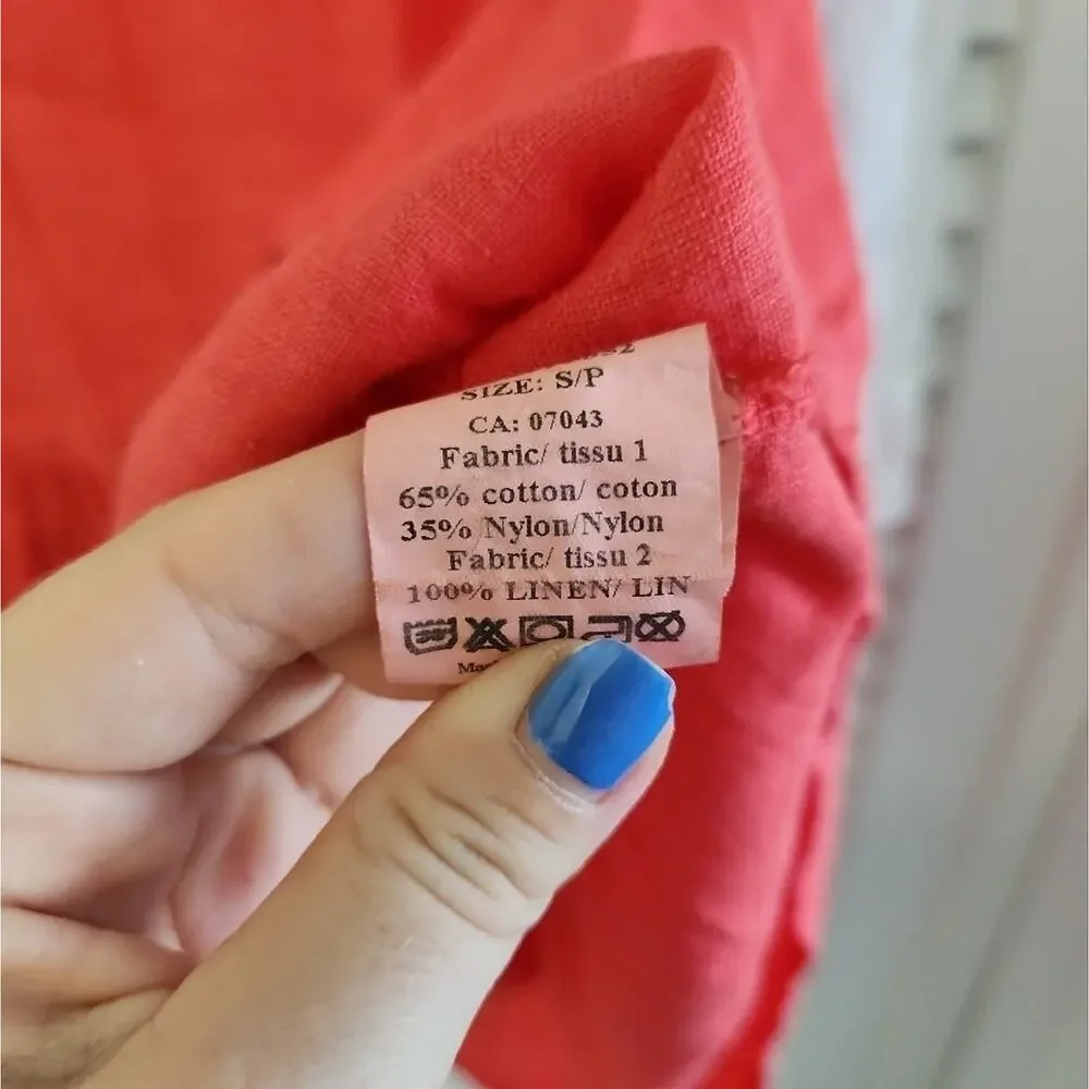 Allegra‎ Masetti Linen Mini Dress S - Picture 8 of 8